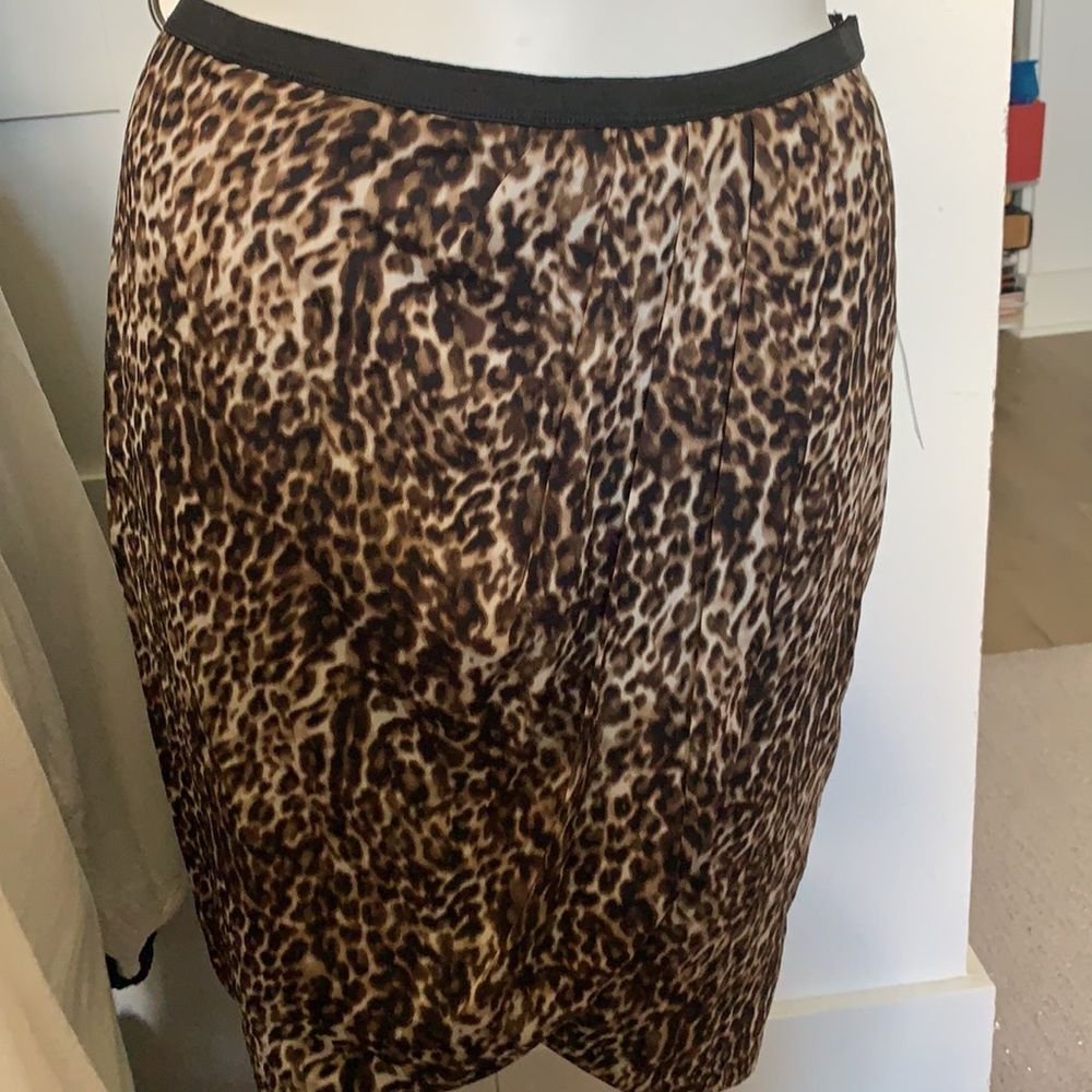 NWT Worthington Animal Print Faux-Wrap Skirt